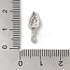 Rhodium Plated 925 Sterling Silver Ice Pick Pinch Bails STER-NH0001-24P-3