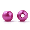 Spray Painted ABS Plastic Imitation Pearl Beads OACR-T015-05A-14-1