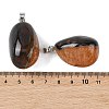 Natural Dyed & Heated Agate Tumbled Stone Pendants GG-K002-07-4