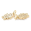Brass Micro Pave Clear Cubic Zirconia Pendants X-ZIRC-J041-10-2