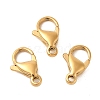 Ion Plating(IP) 304 Stainless Steel Lobster Claw Clasps Hand Polished X-STAS-AB13-G-01-1
