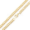 Men's 201 Stainless Steel Cuban Link Chain Necklace NJEW-N050-A06-5-50G-2
