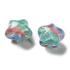 Gradient Color Transparent Hand-drawed Acrylic Beads TACR-P012-01B-08-2