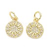 Brass Micro Pave Clear Cubic Zirconia Charms X-ZIRC-L091-079G-2