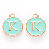 Golden Plated Alloy Enamel Charms ENAM-S118-05K-1