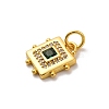 Brass Micro Pave Cubic Zirconia Pendants KK-U033-02G-02-2