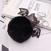 Bat Furry Pom-Pom Keychain for Women PW-WG68272-03-1