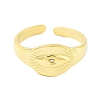 Real 18K Gold Plated 304 Stainless Steel Open Cuff Rings for Women RJEW-B061-01G-02-2