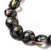 Handmade Dichroic Foil Glass Beads Strands DICH-U001-11F-3