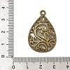 Tibetan Style Alloy Filigree Teardrop Pendants X-TIBEP-Q041-042AB-NR-3