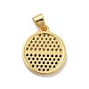 Brass Micro Pave Cubic Zirconia Pendants KK-B059-35G-C-2