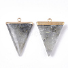 Electroplate Natural Labradorite Pendants G-S344-49D-2