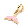 Rack Plating Alloy Enamel Fishtail European Dangle Charms FIND-B034-49G-01-2