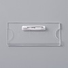 Transparent Acrylic Rectangle ID Card Sleeves Brooch Finding FIND-WH0108-54-2