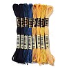 8 Skeins 8 Colors 6-Ply Polyester Embroidery Floss OCOR-M009-01A-04-1