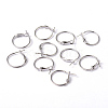 Platinum Color Brass Hoop Earrings X-EC259-NF-3