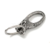 Tibetan Style 316 Surgical Stainless Steel Fittings with 304 Stainless Steel Key Ring FIND-Q101-23AS-2