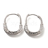 Brass Cubic Zirconia Hoop Earrings EJEW-M048-07P-4