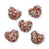 Sparkling Acrylic Heart Beads with Rhinestone Embellishment OACR-NH0001-02A-01-1