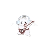 Animal Wearing Headphones with Guitar Alloy Enamel Pins PW-WG3E54A-01-1