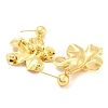 Rack Plating Brass Flower Dangle Stud Earrings EJEW-A028-23G-2