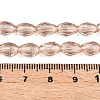 Transparent Glass Beads Strands EGLA-A037-T6x8mm-D04-4