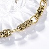 304 Stainless Steel Ovel Link Chain Anklets for Men Women AJEW-Q010-001G-3