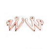 Rose Gold Plated Alloy Letter Pendants LS-X-PALLOY-J718-01RG-W-1