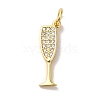 Brass Micro Pave Cubic Pendants X-KK-U027-07G-02-1