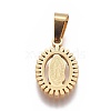 304 Stainless Steel Lady of Guadalupe Pendants STAS-F223-21G-A-1