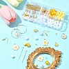 DIY Alloy Enamel Flower & Acrylic Beads Dangle Earring Making Kits DIY-FS0006-31-8