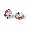 Brass Acrylic Rhinestone Spacer Beads RSB7mm-2