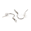 Tarnish Resistant 316 Surgical Stainless Steel French Hooks with Coil STAS-E163-58P-2