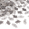 120Pcs 2 Styles Tibetan Style Zinc Alloy Flag Pendants FIND-PJ0001-06-10