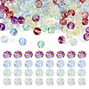 200Pcs 4 Colors Baking Paint Transparent Glass Bead Strands DGLA-TA0001-07-2