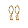 Real 18K Gold Plated 925 Sterling Silver Dangle Hoop Earrings for Women SY2365-1-1