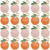 40Pcs 2 Colors Alloy Enamel Pendants ENAM-SC0005-30-1