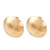 Brass Half Round Stud Earrings EJEW-Z125-01G-4