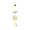 Brass Rhinestone Nipple Rings WG50E44-20-1