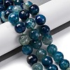 Natural Dragon Veins Agate(Dyed & Heated) Beads Strands G-K390-A07-01-2