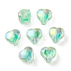 UV Plating Rainbow Iridescent Acrylic Beads OACR-F004-05B-1