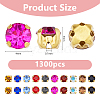 1300pcs Glass Sew on Rhinestone FIND-HS0001-62C-2