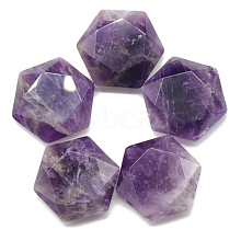 Natural Amethyst Worry Stones G-PW0007-120C