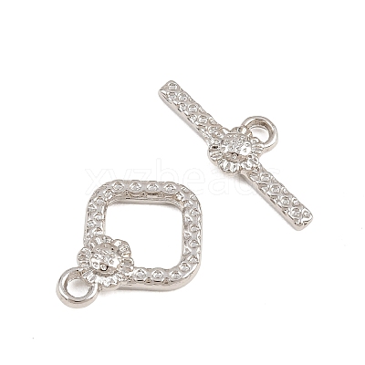 Brass Toggle Clasps KK-G548-34D-P-1