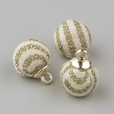 Handmade Cloth Fabric Covered Pendants WOVE-S090-03A-1