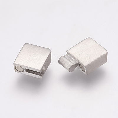 Tarnish Resistant 304 Stainless Steel Magnetic Clasps with Glue-in Ends STAS-E144-062P-1