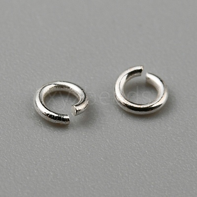 Rhodium Plated 925 Sterling Silver Jump Rings FIND-WH0110-653-1