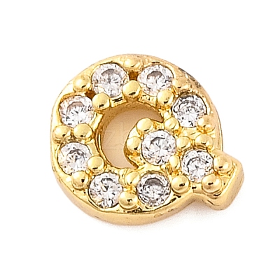 Rack Plating Brass Micro Pave Cubic Zirconia Cabochons KK-F874-04G-Q-1