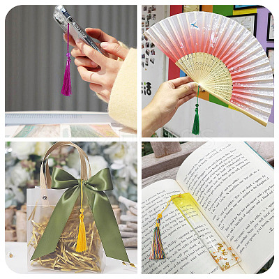 24Pcs 3 Colors Polyester Tassel Decorations OCOR-TADJ0007-01C-1