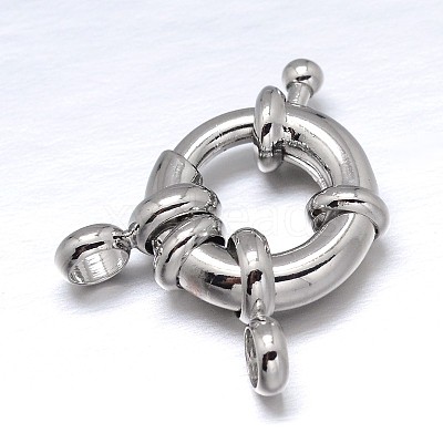 Brass Spring Ring Clasps KK-L082E-01P-1